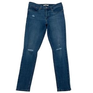 Levi's 311 Women's Size 30 Shaping Skinny Jeans  Blue Distressed Ripped Casual